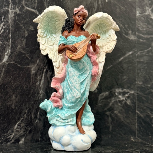 Angel Playing Lute Figurine - Picture 1 of 16
